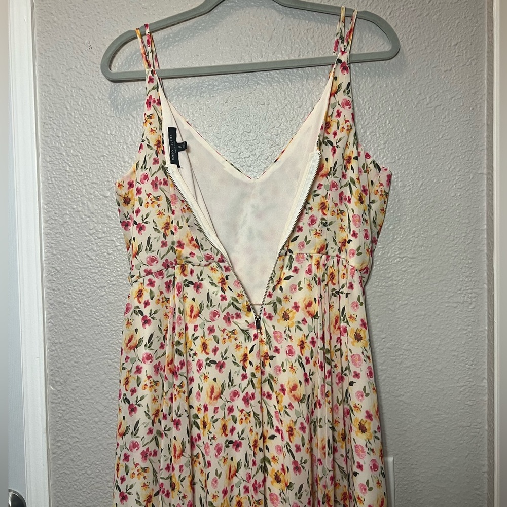 Romeo & Juliet Couture Floral Handkerchief Hem Slip Dress - Picture 9 of 14